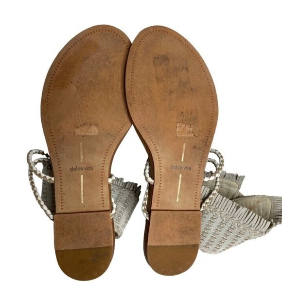 Dolce Vita Reagan Sandals Fringe Ankle Wrap - Picture 6 of 8